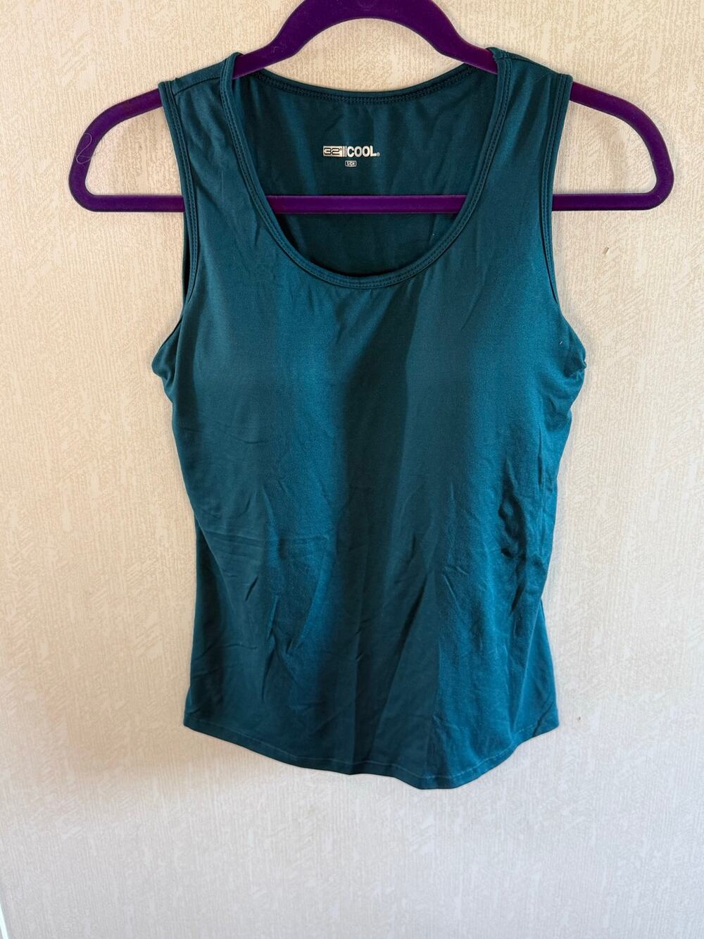 32 Degrees Cool Small Teal Scoop Neck Tank Top Sleeveless Activewear